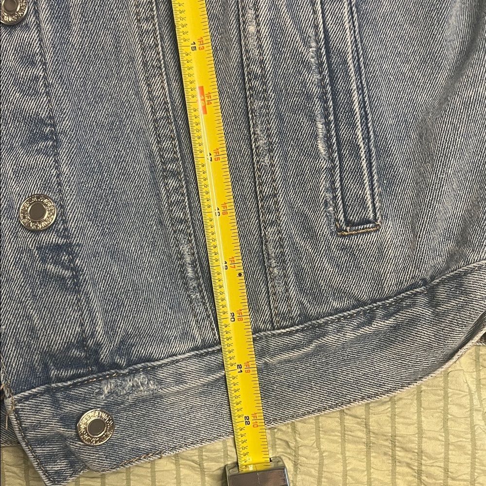 VERVET Sz Small Women's Boyfriend Fit Denim Jacket 100% Cotton #preppy #boho - Picture 8 of 8